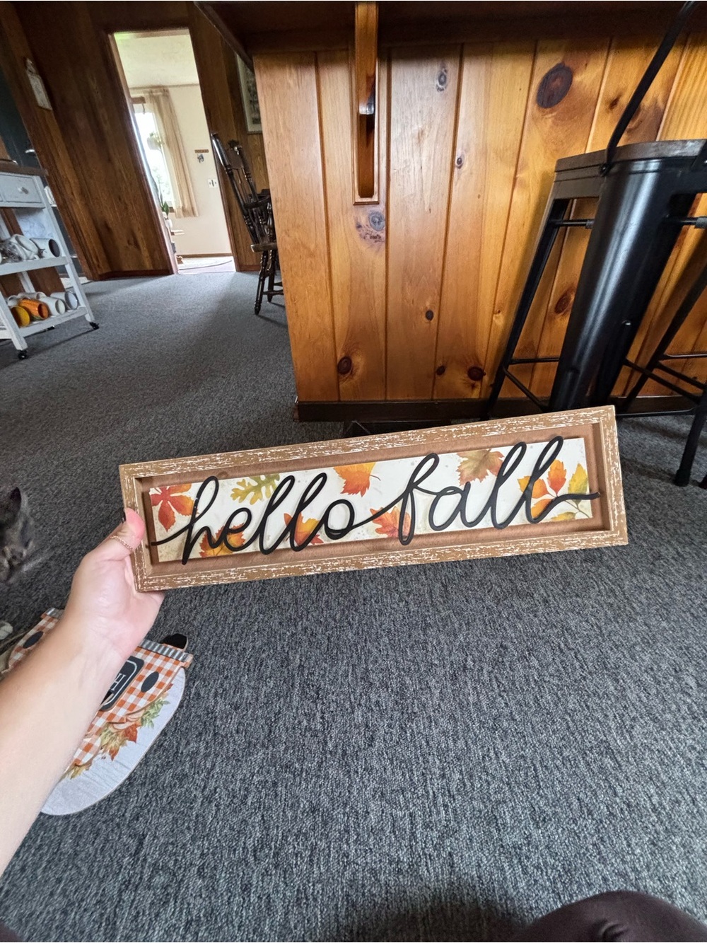 Hello Fall Wooden Wall Sign